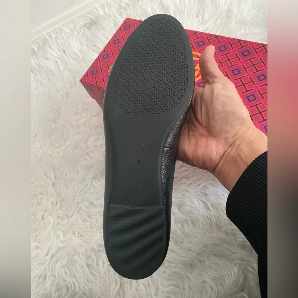 Tory Burch Black Leather Flats - Picture 5 of 5